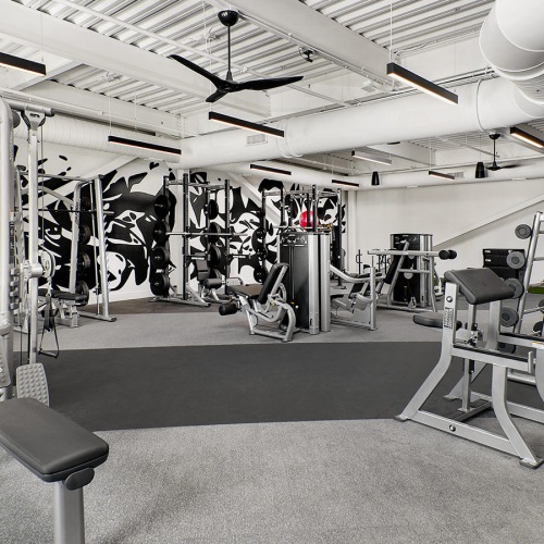 Fitness Center with lots of equipment Fitness Center with lots of equipment